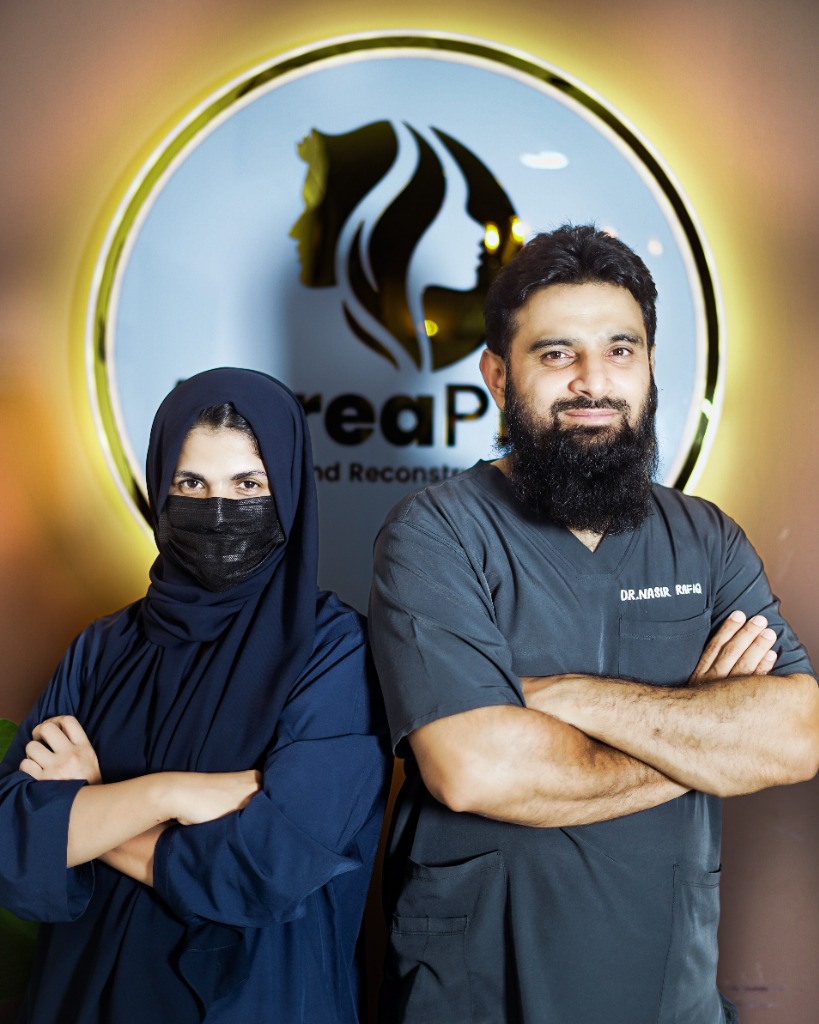 Dr. Noor Ul Ain and Dr. Nasir Rafiq at Aurea Plast
